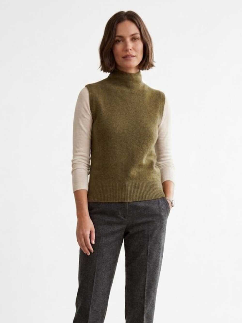 Abercrombie & Fitch Merino Wool-Blend Sweater Vest Size M